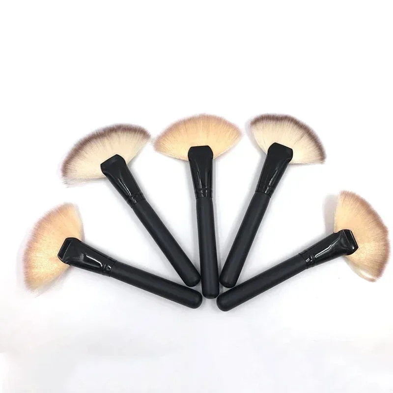 1 pçs maquiagem macia grande ventilador escova fundação blush pó iluminador escova em pó pincéis cosméticos maquiagem