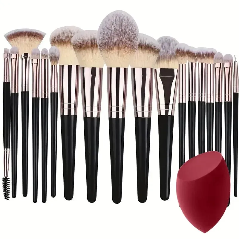Profissional 3-20 pçs pincéis de maquiagem conjunto macio macio fundação sombra corretivo mistura kabuki ferramenta de beleza feminina