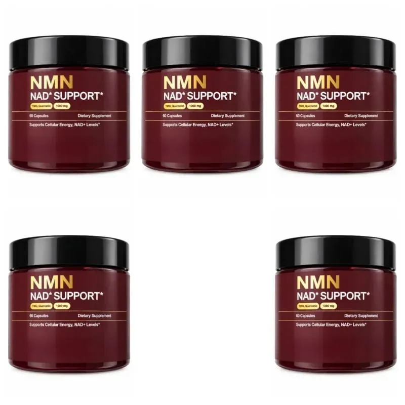 Suplemento de suporte NMN NAD + 1000 mg com TMG e quercetina para energia celular, envelhecimento saudável e suporte antioxidante 60 cápsulas