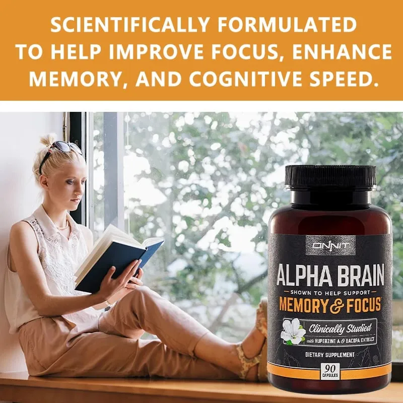 Suplemento Alpha Brain – ajuda a manter as células cerebrais e pode melhorar a concentração da memória e a velocidade de processamento cognitivo