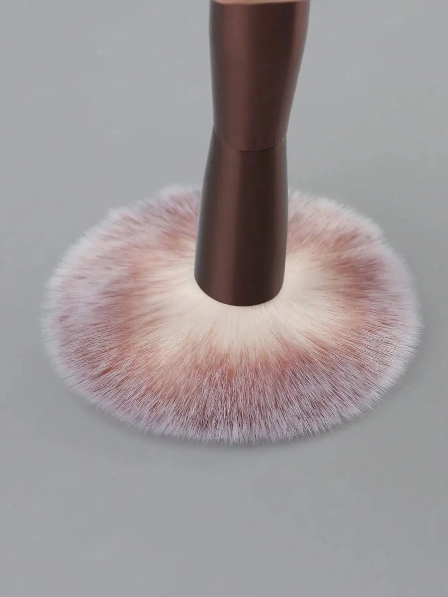Conjunto de pincéis de maquiagem facial 1/2, pincéis de maquiagem de ponta dupla para base, contorno, pó, blush, iluminador e corretivo