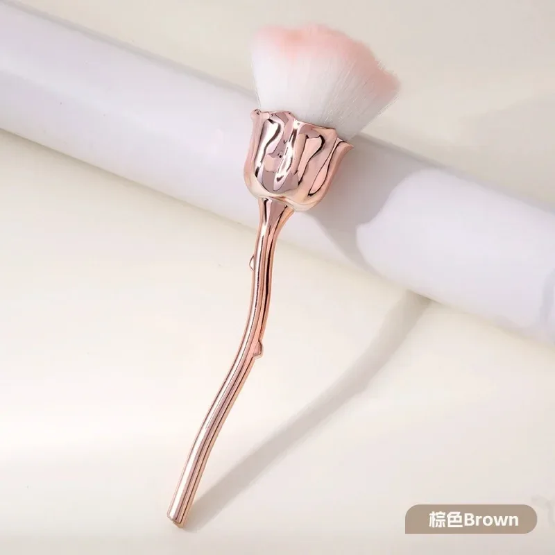 Rose Flower Shape Makeup Brush Round Makeup Loose Powder Brushes Manicure Nail Polishing Dust Removal Brush Beauty Make Up Tools