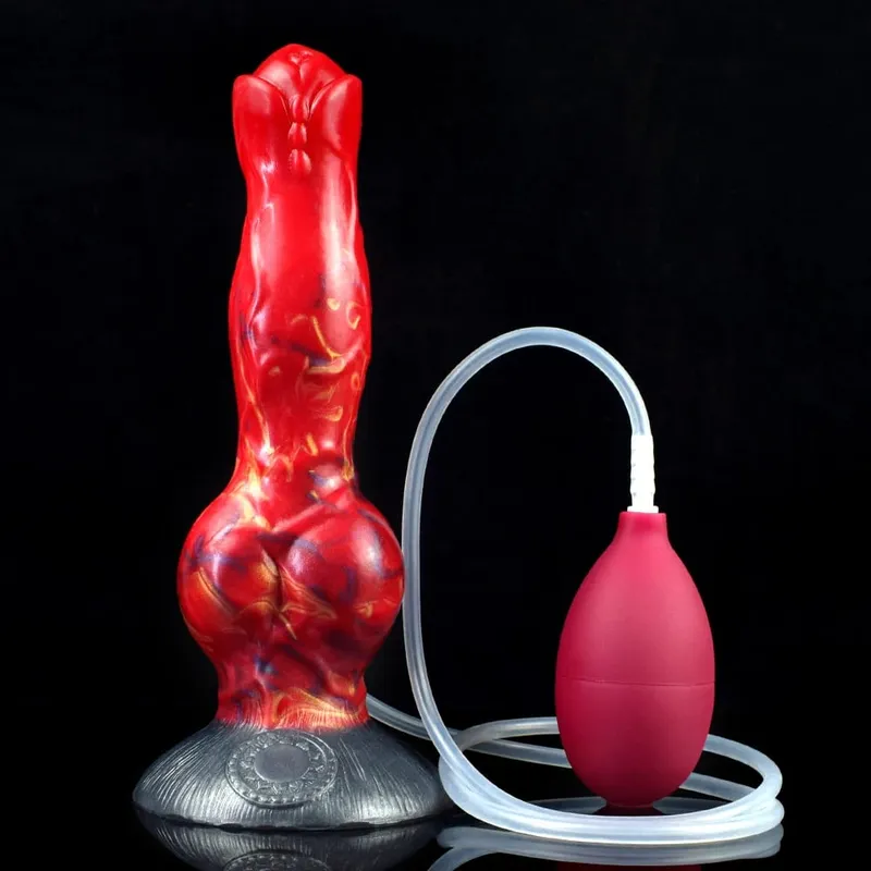 Ejaculação anal plug cão nó vibrador com forte otário estimulação vaginal esguichando pênis erótico adulto brinquedos sexuais 18 +