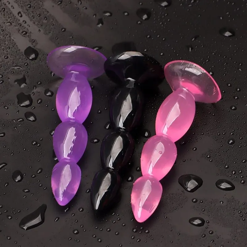 1pc butt plug vibrador bunda massagem de próstata unisex sexy rolha tpe anal plugues contas adulto brinquedo sexo para homens mulheres adultos jogos