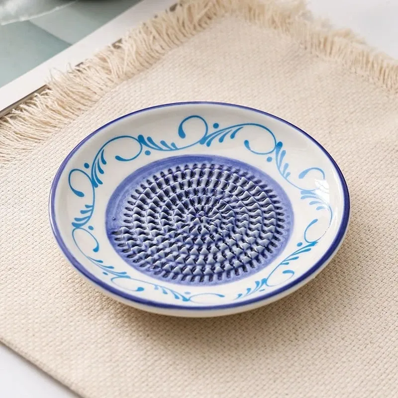 Colorido simples cerâmica ralador de gengibre ferramenta moedor mão alho masher portátil porcelana cenoura gengibre moagem ferramentas cozinha