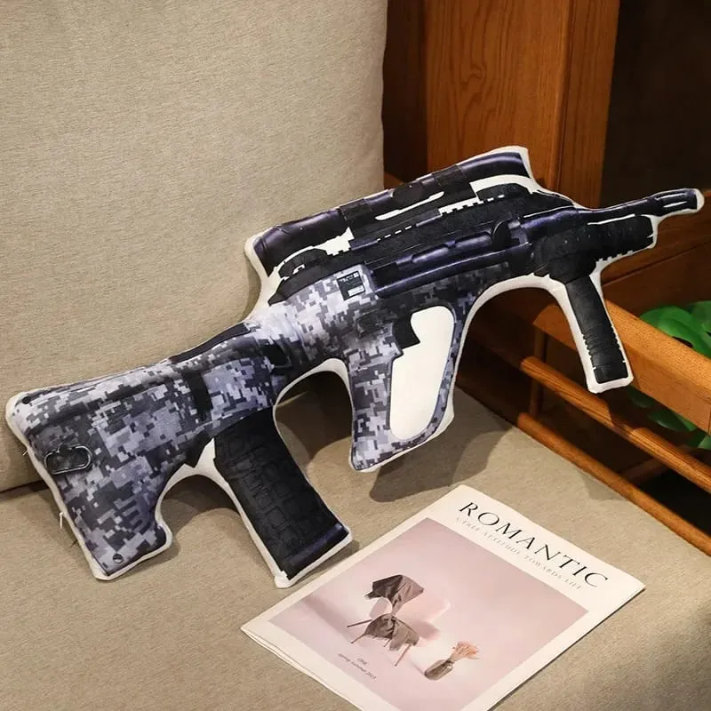 Super legal realista recheado impresso arma de fogo brinquedos de pelúcia macio engraçado lifeiliek rifle sniper rifle brinquedos adereços de jogo para meninos
