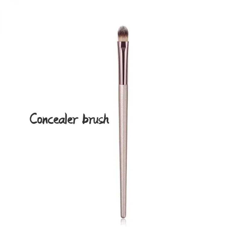Pincéis de maquiagem coloridos champanhe, sombra para os olhos, círculo escuro, corretivo, mistura de cosméticos, pincel macio para mulheres, ferramentas de maquiagem