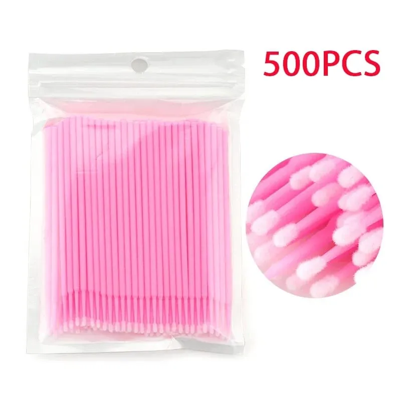 500/1000PCS Eyelash Brushes Crystal Swab Microbrushes Eyelash Extension Brush Grafting Lash Removing Applicators Makeup Tool — image 11