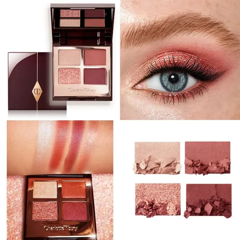 Charlotte Tilbury Hollywood Flawless Liquid Highlighter hidrata a pele Paleta luxuosa com acabamentos metálicos brilhantes e acetinados