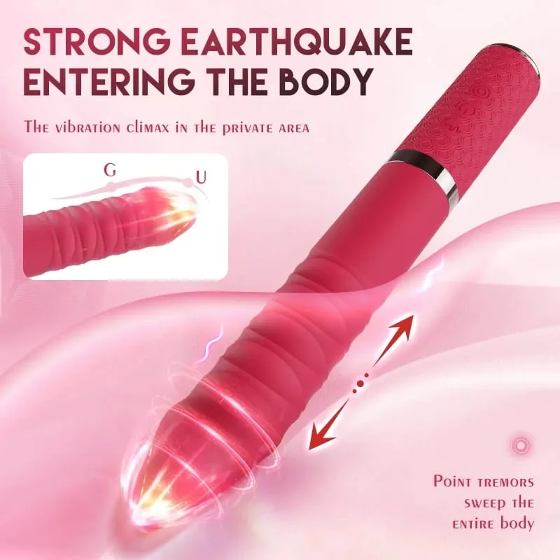 Empurrando Vibrador G Spot Clitoral Vibrador À Prova D 'Água & Recarregável Realista Silicone Vibrador Vibrador Rosa Brinquedos Sexuais para Mulheres
