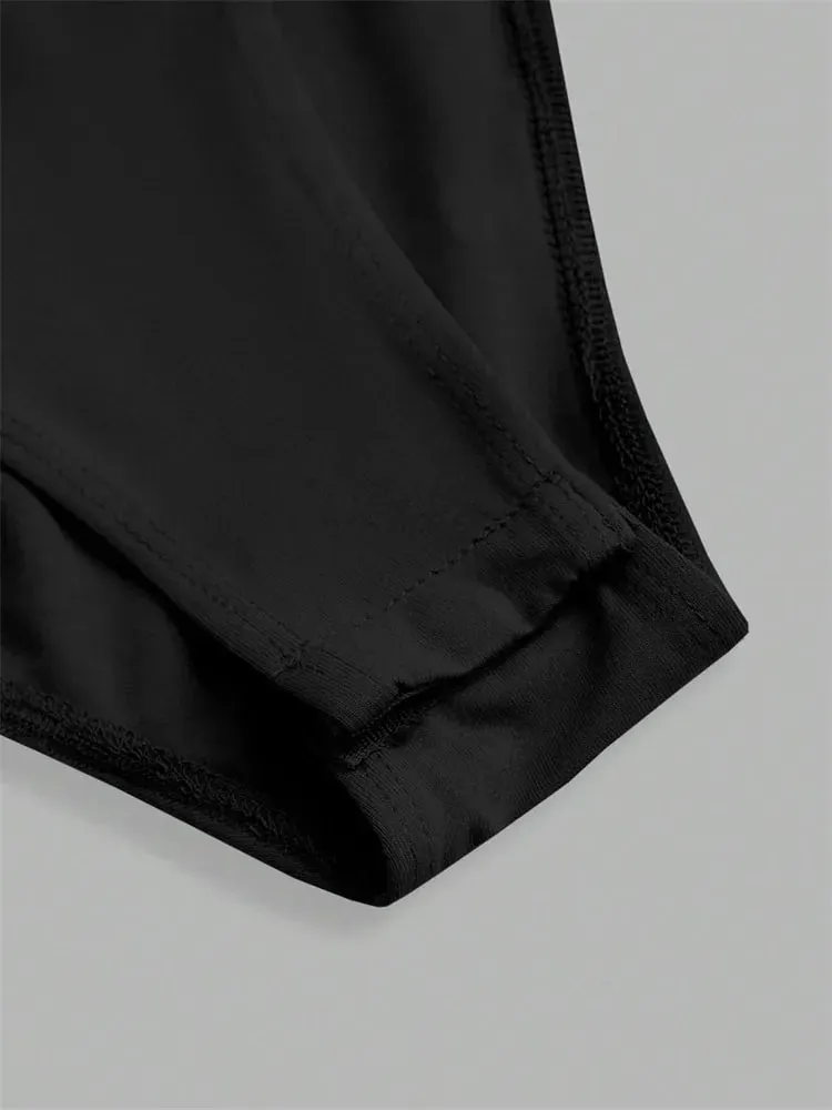 Bodysuit básico sólido de manga curta para mulheres verão em torno do pescoço bodycon macacão blusa streetwear