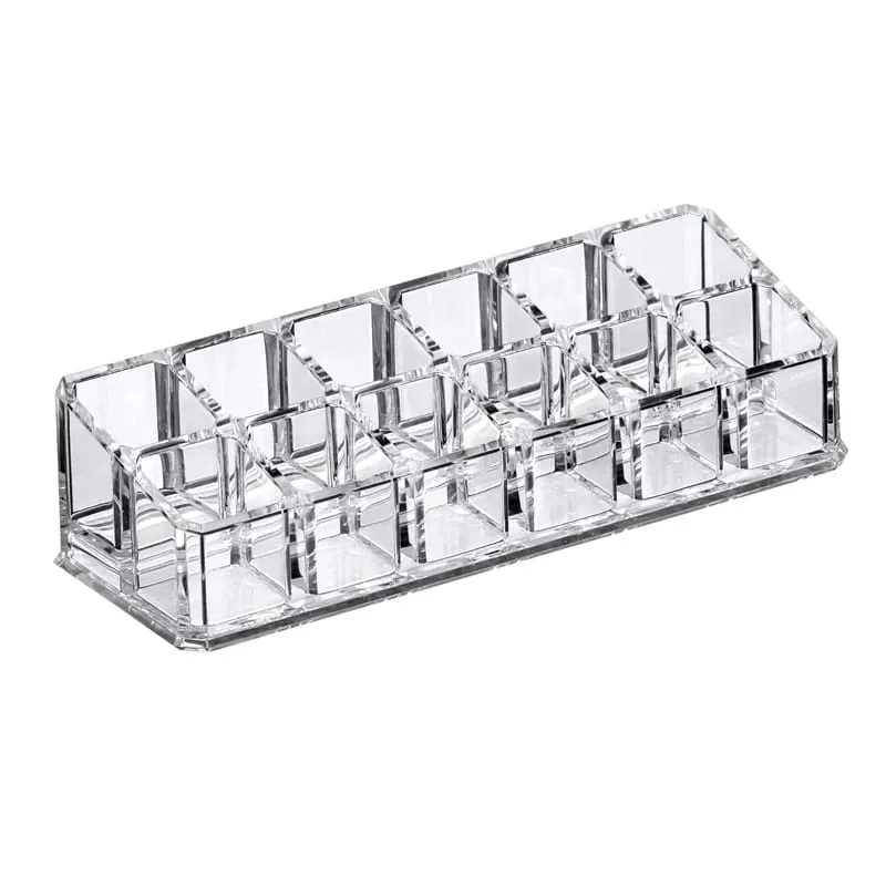 26 buracos acrílico pincéis de maquiagem titular desktop batom organizador delineador cosméticos caneta rack armazenamento transparente mostrando prateleira