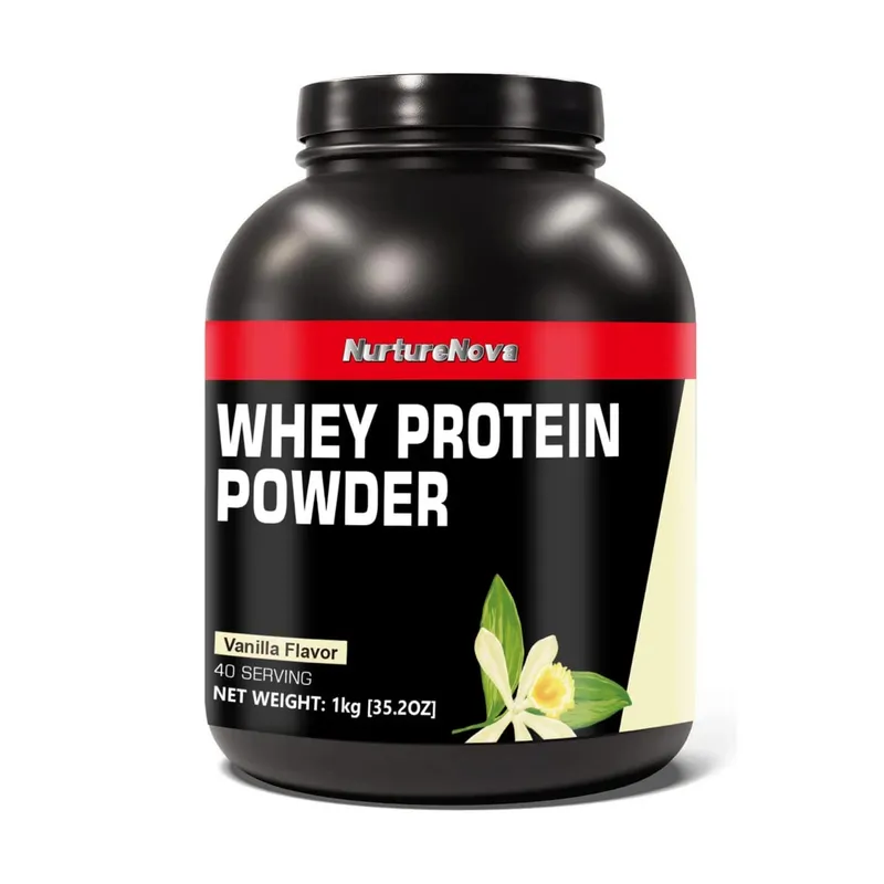 NurtureNova Chocolate Whey Protein Powder com Vitaminas Minerais Taurina para Suporte de Recuperação de Manutenção Muscular 1kg 40 Porções
