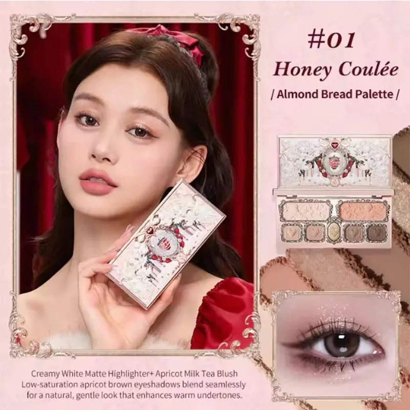Flowerknows Strawberry Cupid All-In One Gift Box Makeup Kit Professional Palette Swan Blusher Blush Set Lip Cream Flower Knows