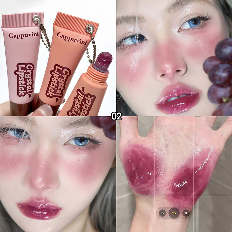 Brilho labial Cappuvini Caramel Shine - leve, duradouro e hidratante com ingredientes naturais para um acabamento brilhante