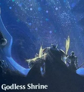 LK61 Galaxy Foil Templo Eldrazi Cavernas de Pedras Preciosas Santuário Sem Deus Galaxy Foil Cartões Proxy TCG de alta qualidade (Núcleo Preto)