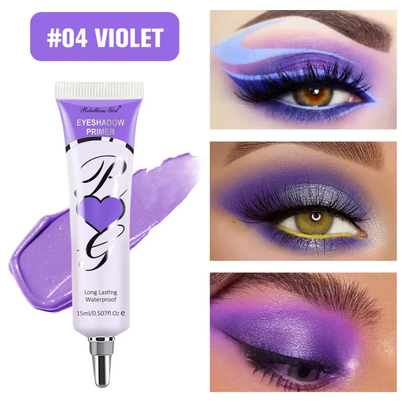 Primer fosco escuro branco para sombra de olho, adequado para base de maquiagem de olhos para pálpebras oleosas, à prova d'água e resistente a manchas, creme líquido durável