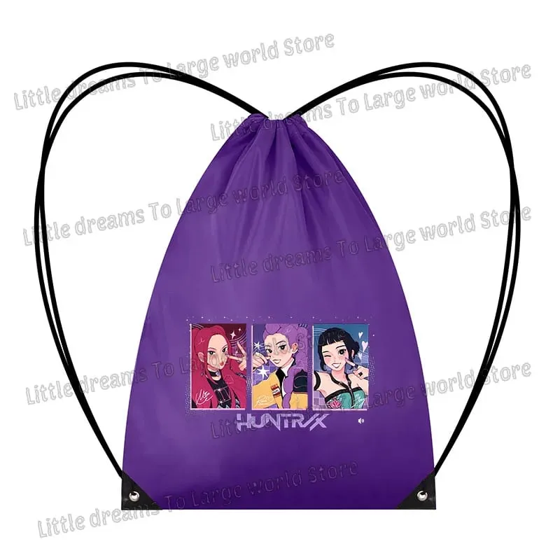 Anime figura saco de cordão mochila portátil grande capacidade ginásio roupas esportivas organizador bolsa armazenamento pacote bolso presente feminino