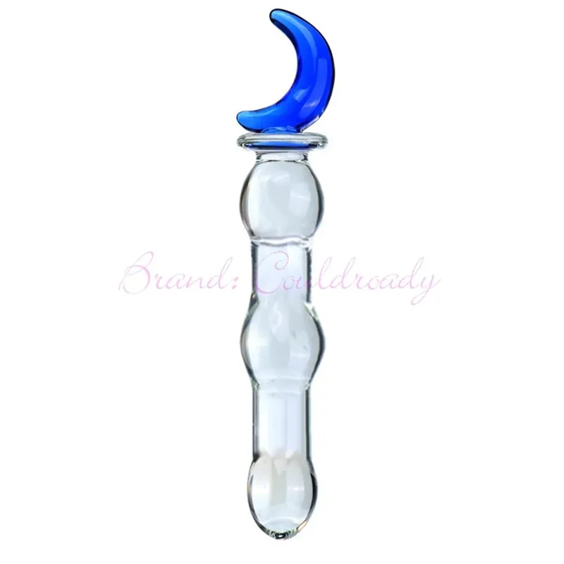 Pyrex Glass Dildo 195x33mm Fake Penis Crystal Anal Beads Butt Plug Prostate Massager G Spot Female Masturbation Toys