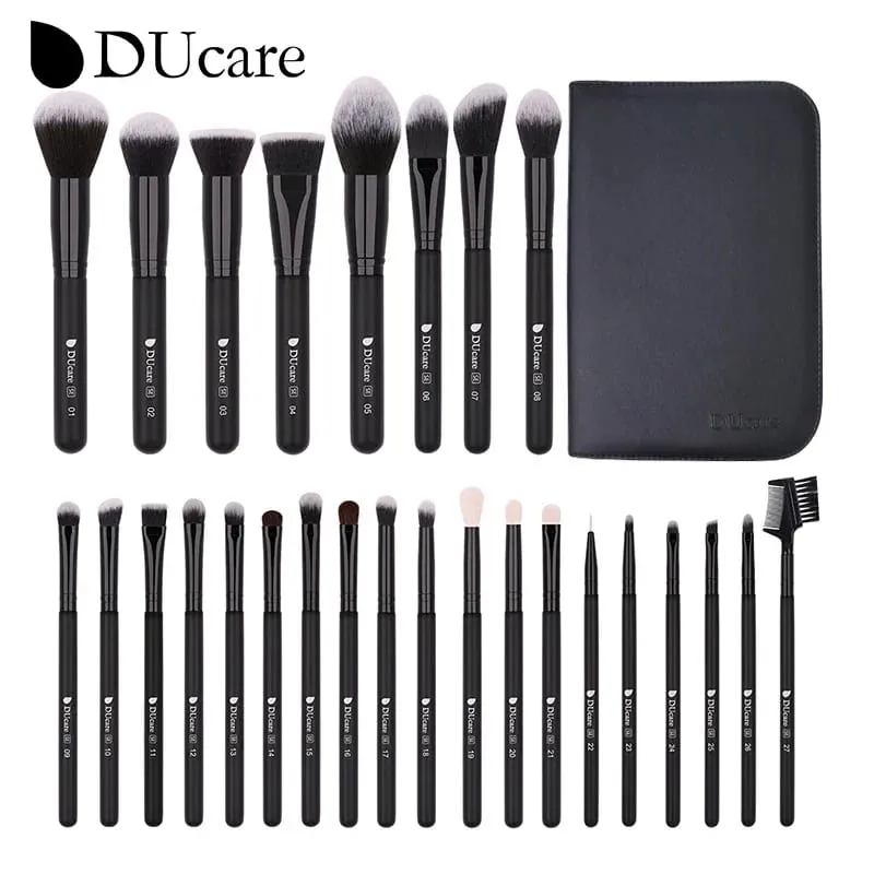 DUcare 專業化妝刷組 10-32 件刷妝套件合成髮粉底強力眼影混合美容工具