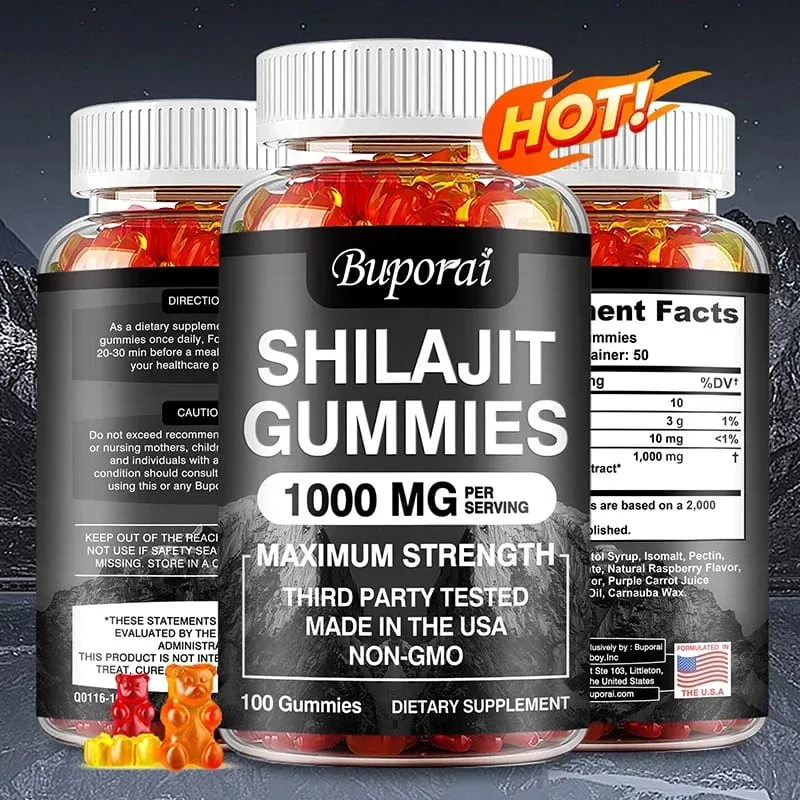 Gomas Shilajit - Nível de energia, memória e suporte ao foco, aliviam o estresse, saúde geral — image 2