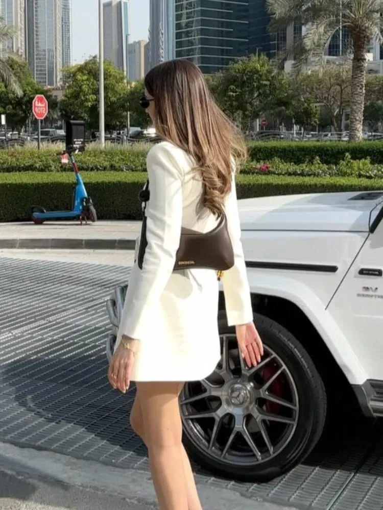 Mulheres chique sólido a linha mini vestidos elegantes single-breasted gola v mangas completas vestidos curtos moda nova senhora vestidos de viagem