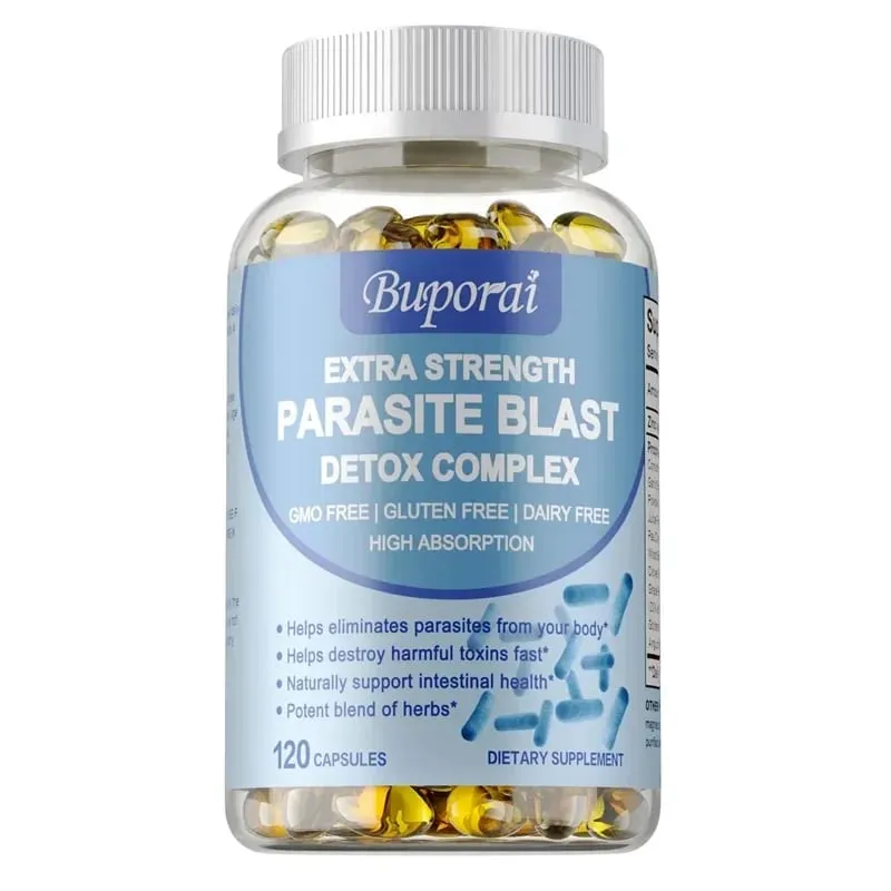 Complexo Parasite Blast Detox - Apoia a saúde intestinal Elimina parasitas Promove o metabolismo e aumenta a imunidade