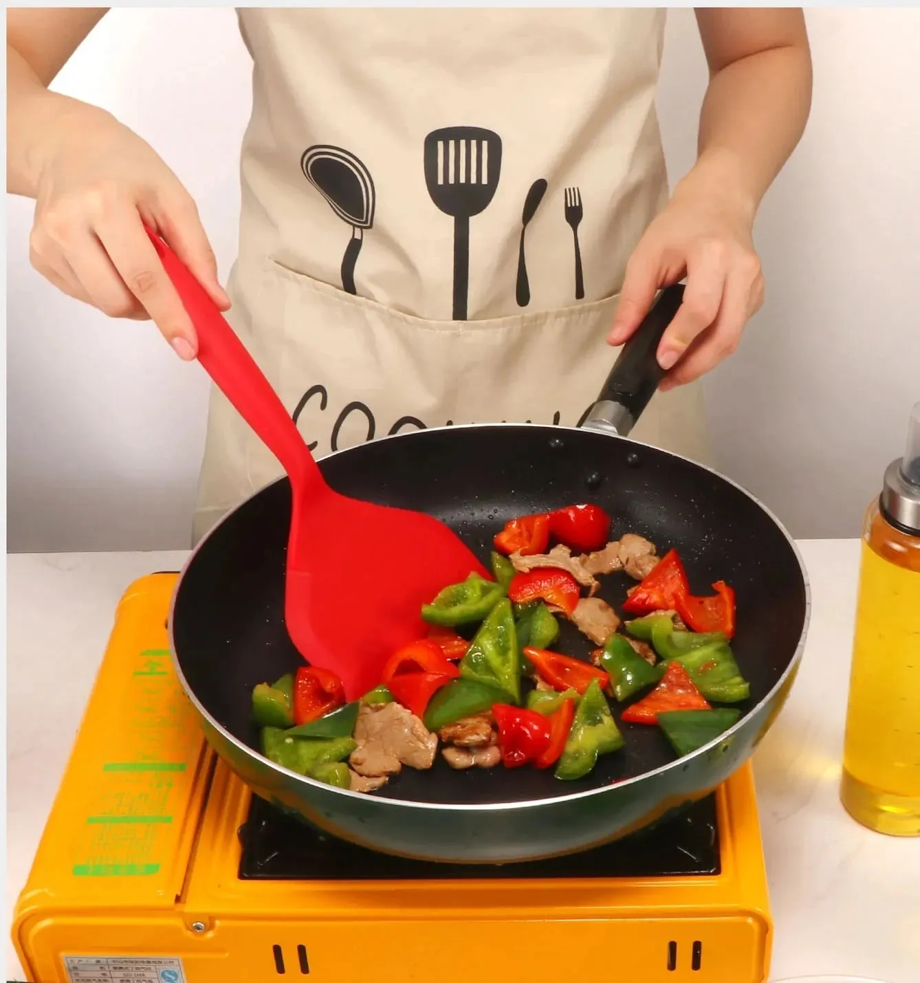 Espátula de silicone para panquecas, pá para omelete, virador para ovos, peixe, panqueca, antiaderente, larga e macia, pá de pizza, raspador de cozinha — image 6