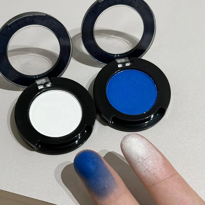 Gótico fosco vermelho sombra de olho branco deitado seda bicho sombra delineador paleta maquiagem dos olhos fosco azul punk esfumaçado sombra cosméticos
