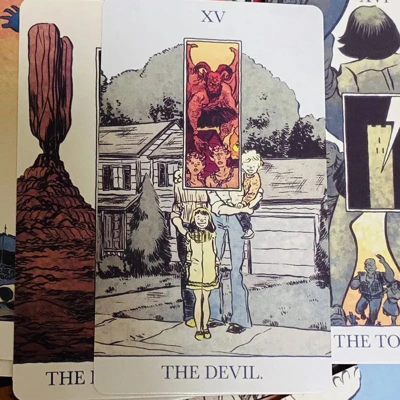 As cartas de tarô reveladas 80 peças em inglês, baralho de tarô para festa familiar, jogo de mesa de lazer (com 2 cartas especiais)