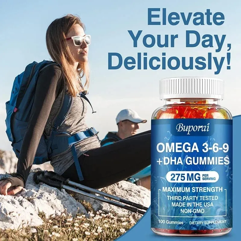 Omega 3 6 9 + DHA 軟糖 - 大腦健康 增強注意力 記憶力 改善血液循環 眼睛支持