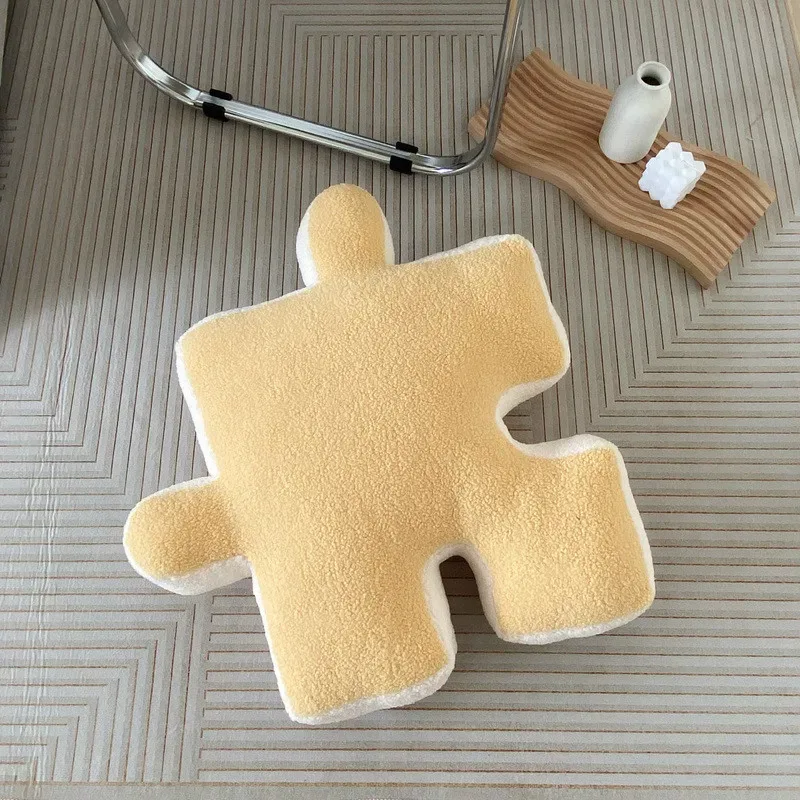 Alien puzzle travesseiro de pelúcia decoração para casa bloco de construção quebra-cabeça conforto almofada crianças presentes de aniversário de natal