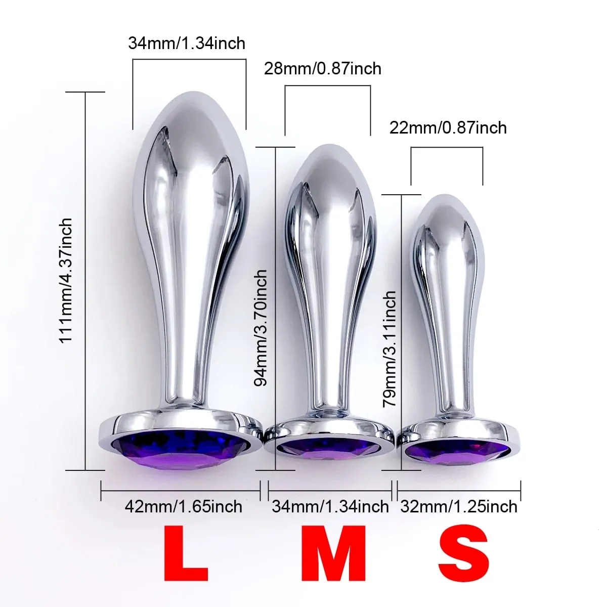 Plugue anal gota de metal com três tamanhos, base de joia, ponto g, massagem, prazer adulto, brinquedo sexual para bem-estar sexual, 1 peça — image 4