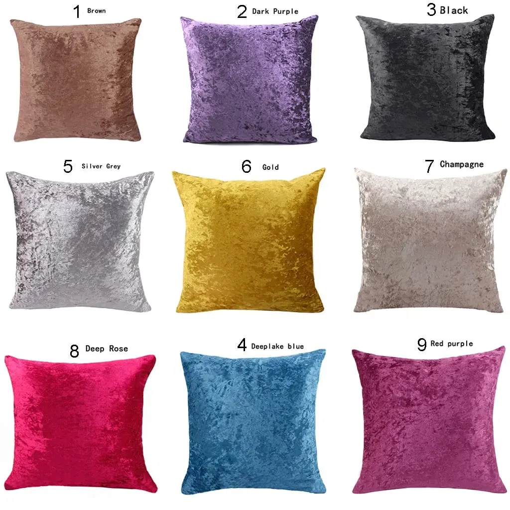 Capa de almofada de veludo de pelúcia com zíper invisível capa de almofada macia para sofá ou cama travesseiros decorativos
