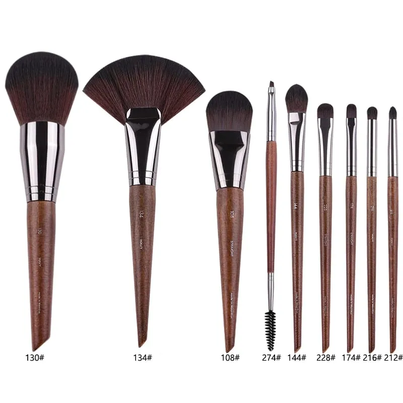 2 peças/35 peças mf pincéis de maquiagem macios de madeira natural, pó, base, corretivo, pincel de maquiagem, blush, ferramentas de sombra de cabelo sintético
