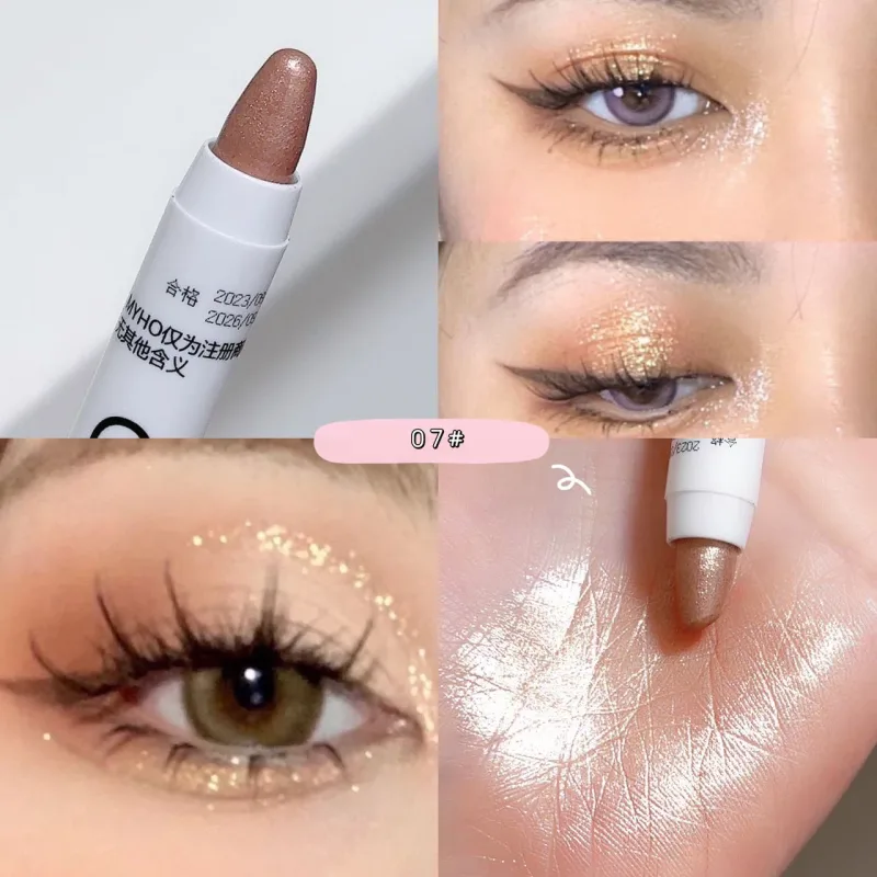 White Eyeliner Shiny Glitter Eyeshadow Stick Eyeliner Pen 13 Colors Matte Blue Purple Pink Eye Liner Makeup Brighten Silkworm