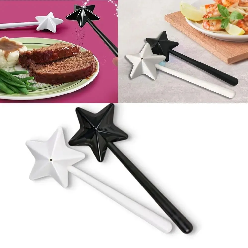High Quality Plastics Salt Shakers Refillable Star Seasoning Shaker Household Long Hand Salt Pepper Magic Wands Kitchen & Dining