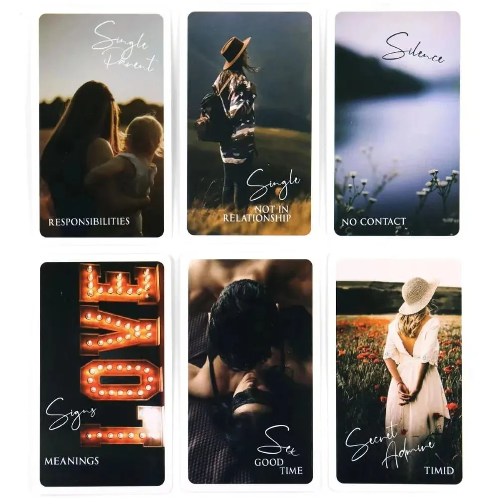 10.3*6cm Mystic Love Oracle Deck 79 Pcs Cartões LOVE ORACLE Deck Tarot Deck Twin Flame Deck Mensagens