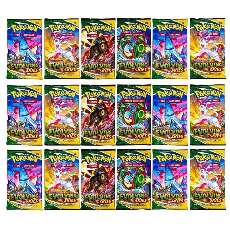 寶可夢集換式卡牌遊戲劍與盾進化天空補充盒 36 件集換式卡牌遊戲收藏卡玩具兒童禮物