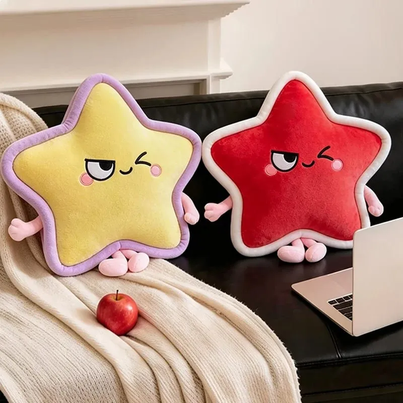Five Pointed Star Plush Pillow 40/60cm Stuffed Cushion Squishy Sofa Cushion Adorably Home Decor Toys Creative Birthday Gifts