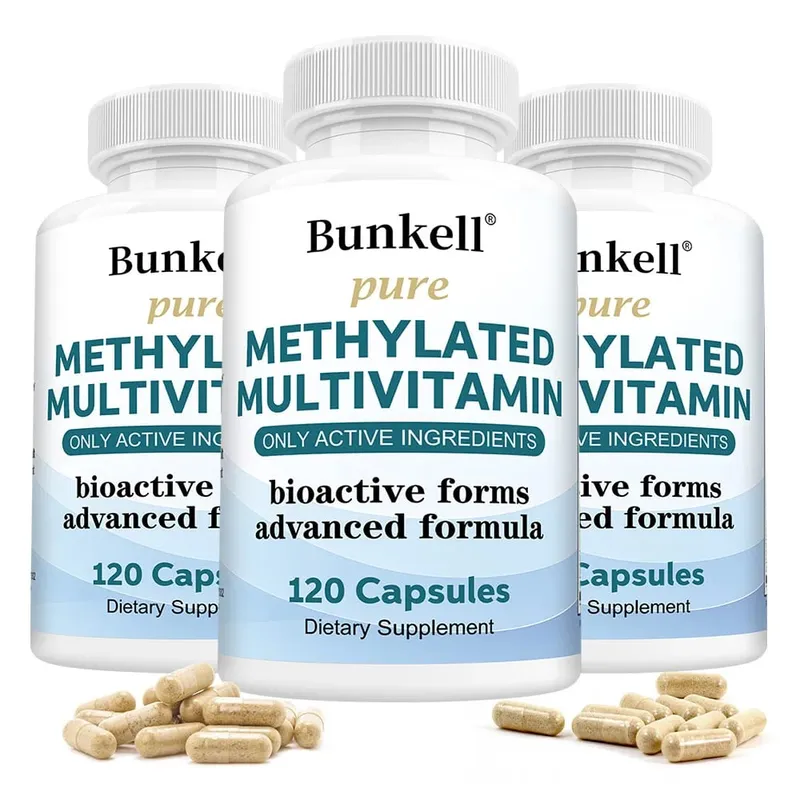 Suplemento multivitamínico metilado de alta potência com vitaminas C D B12 para apoiar a energia e o foco e manter a saúde do coração