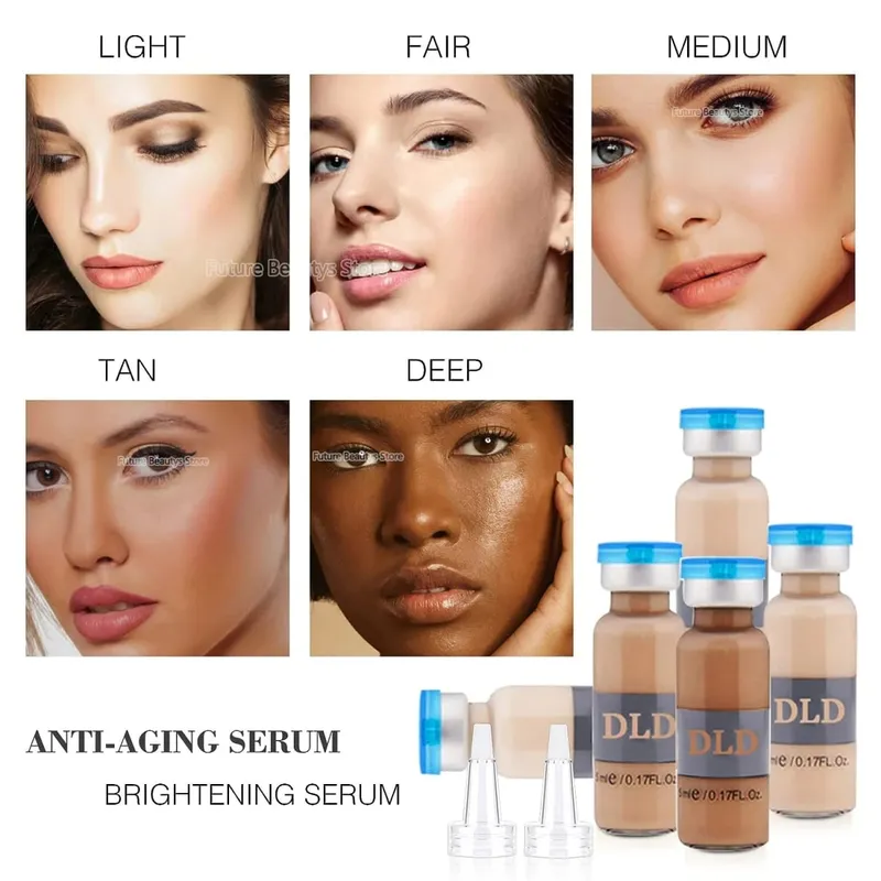 10 Vials Korea BB Cream Glow Essence Beginner Starter Kit Niacinamide Moisturizing Foundation Cream Facial Skin Care