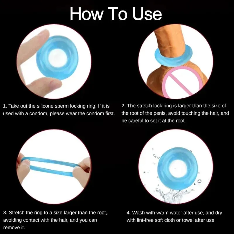 5 pçs silicone durável pênis anel adulto homens ejaculação atraso galo anéis de borracha pênis ampliação brinquedos sexuais para sexo masculino anel