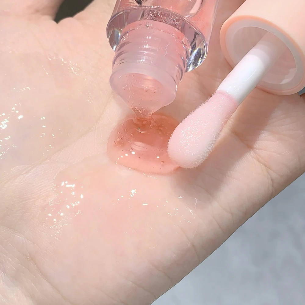 水光唇彩保濕透明果凍鏡面水果水晶唇油清透保濕豐盈韓國唇部護理彩妝