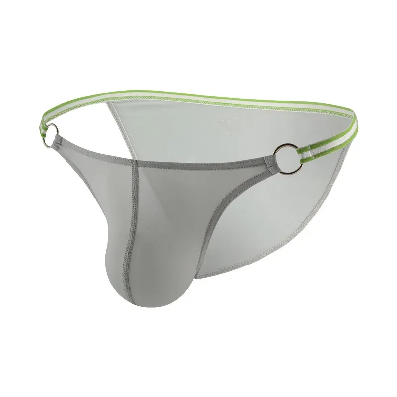 Wrinkle Large Size Male Briefs High Elastic Ice Silk Man Underwear Solid Color Youth Thin Section Comfortable Breathable Sexy