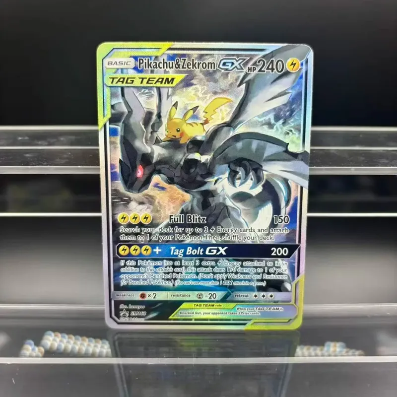 Cartões de coleção diy zekrom umbreon espeon mewtwo gx en auto feito cartão único clássico jogo anime cartão presente brinquedo