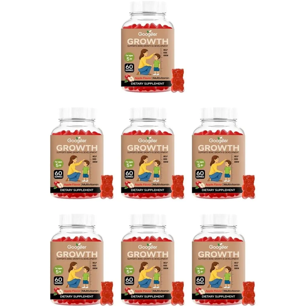Gomas de suporte para crescimento de altura infantil com nutrição essencial para crescimento e multivitamínico apoia altura saudável e desenvolvimento ósseo