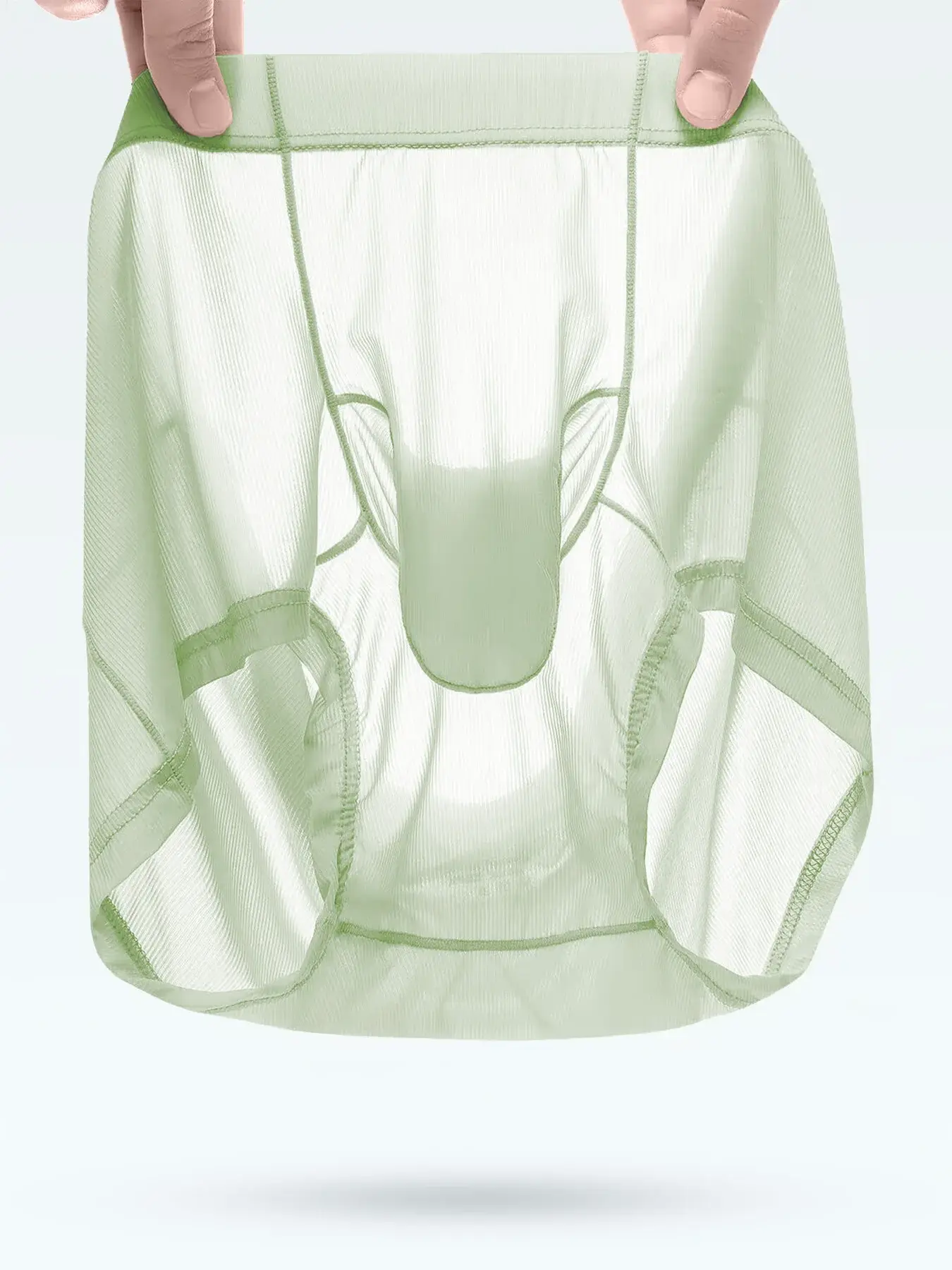 Cuecas boxer transparentes masculinas, roupa íntima sexy ultrafina, transparente, calcinhas de seda gelada, suave e brilhante, lingerie — image 16