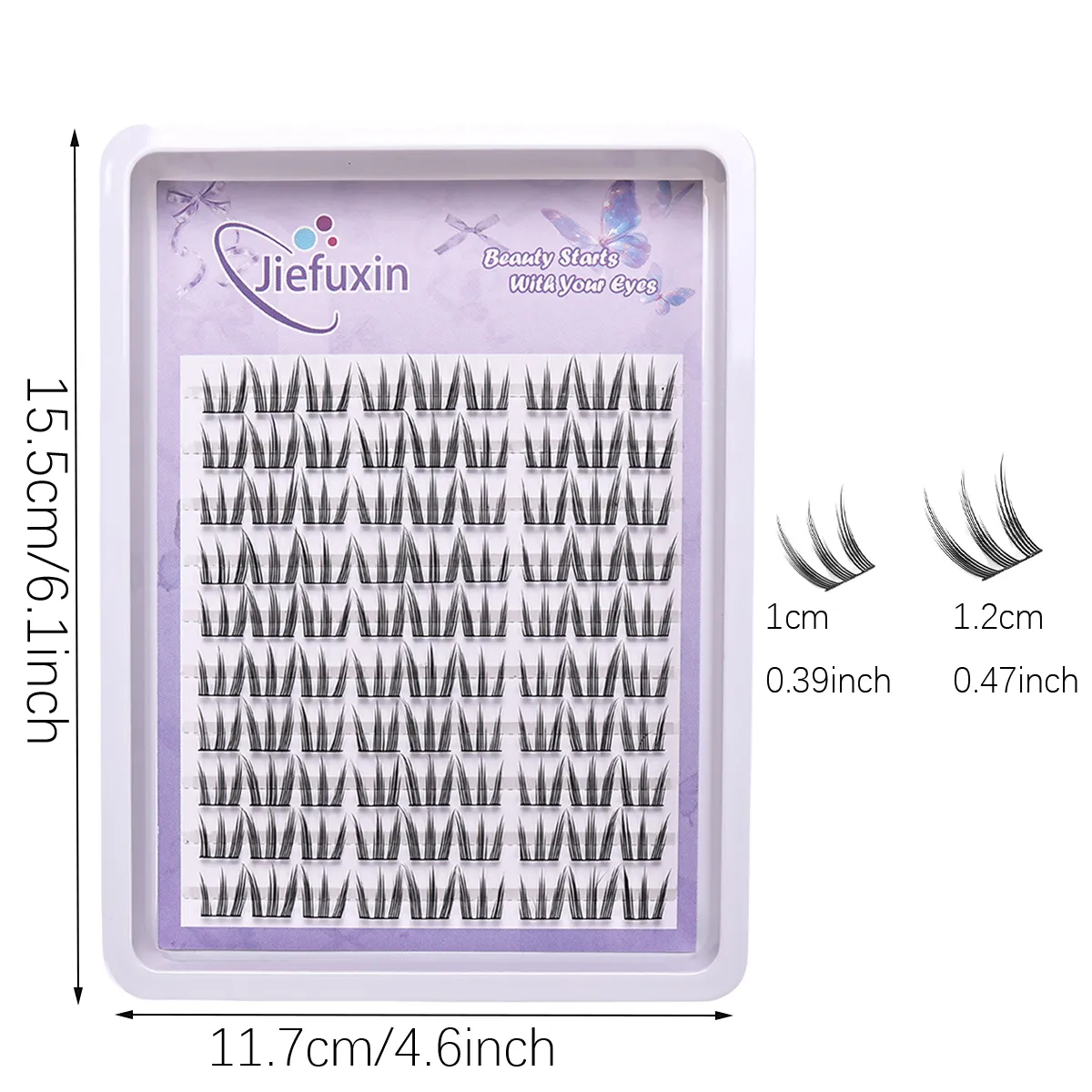 Cat‑Paw Cluster Cílios DIY Kit de extensão Cílios postiços Cílios postiços macios e leves segmentados para aparência de olho ampliada