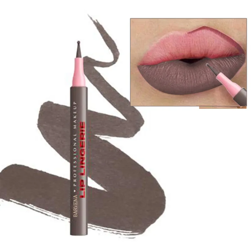 Lápis delineador labial fosco, à prova d'água, aplicação suave, hidratante à prova de manchas, altamente pigmentado, 6 cores, maquiagem para contorno labial